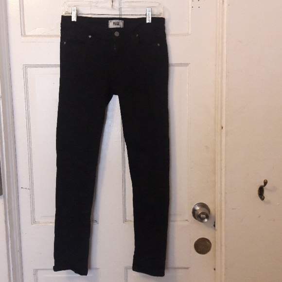PAIGE Pants - Paige Denim Black Skinny Jeans 28